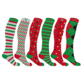 Extreme Fit - HAPPY HOLIDAYS SOCKS (6-PAIRS) - KNEE-LENGTH