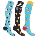 Extreme Fit - LAZY WEEKEND (3-PAIRS) COMPRESSION SOCKS - KNEE-LENGTH