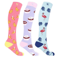 PICNIC DAY COMPRESSION SOCKS (3-PAIRS)