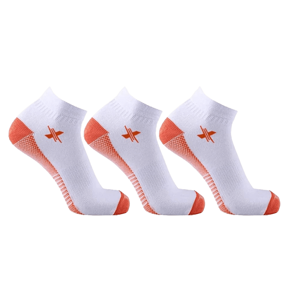 COPPER-INFUSED COMPRESSION SOCKS - White Low Cut (3-PAIRS)