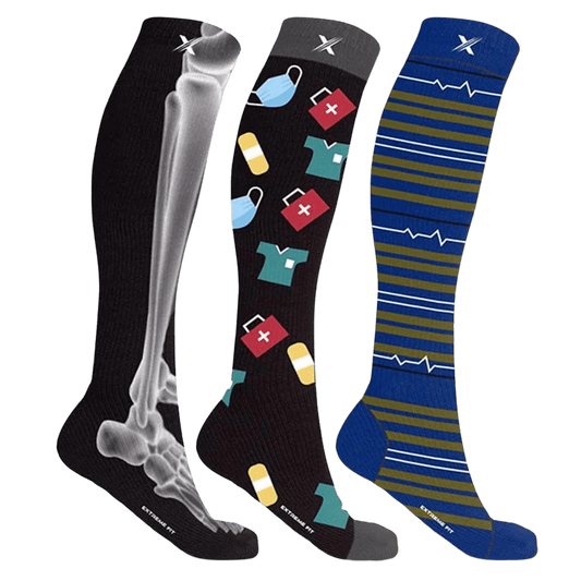 Extreme Fit - DOCTOR ESSENTIALS EVERYDAY WEAR COMPRESSION SOCKS (3-PAIRS) - KNEE-LENGTH