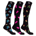 Extreme Fit - NEON COMPRESSION SOCKS (3-PAIRS) - KNEE-LENGTH