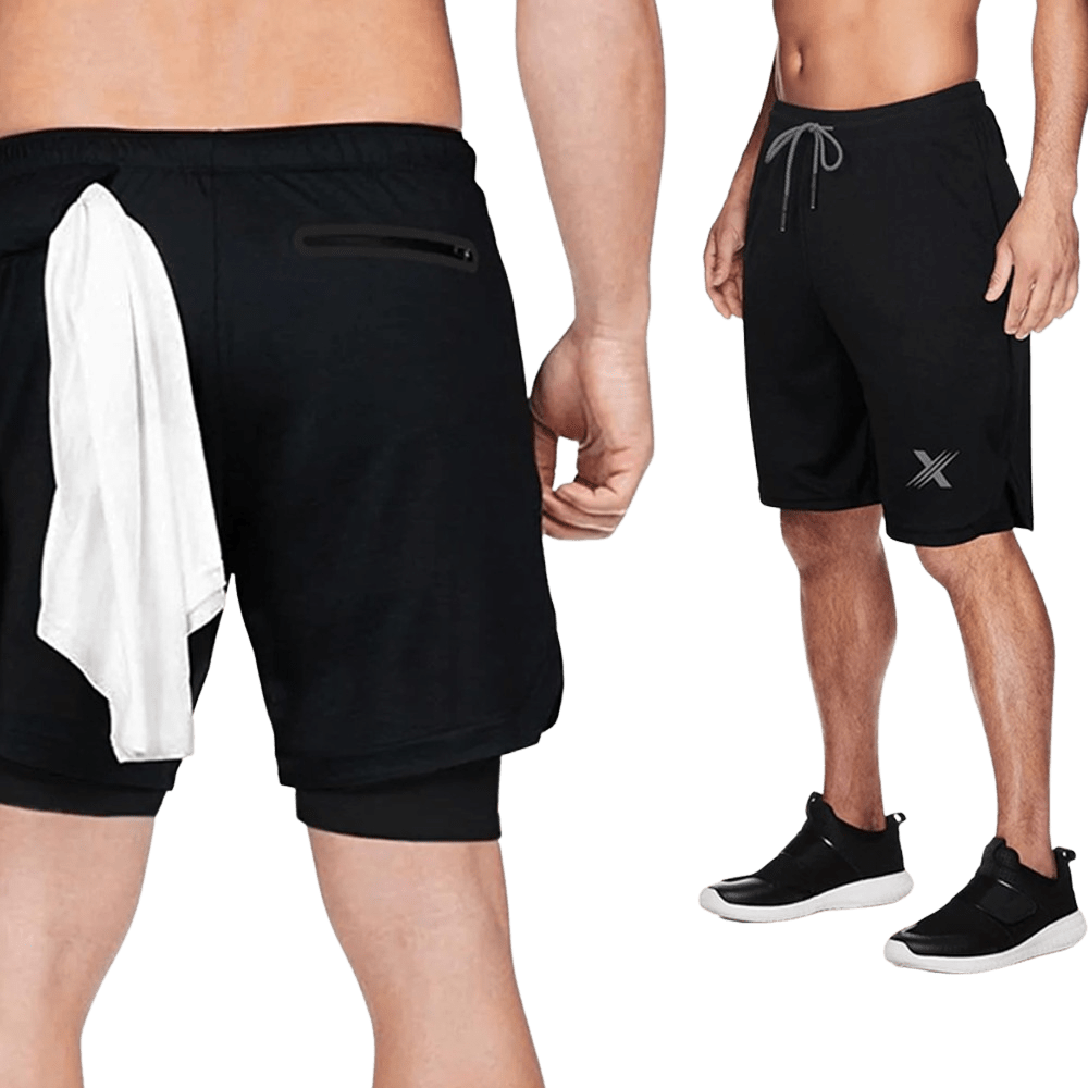 Extreme Fit - Men's XTF VAPOR™ Liner Shorts For Running & Performance - Black - MEN'S SHORTS
