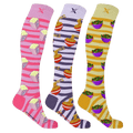 Extreme Fit - FOOD LOVE COMPRESSION SOCKS (3-PAIRS) - KNEE-LENGTH