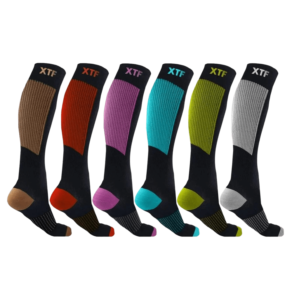 COPPER-INFUSED SOCKS - Colored (6-PAIRS)