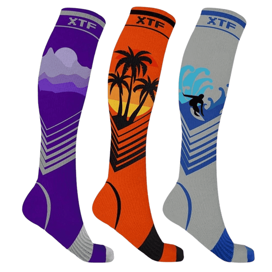 Extreme Fit - CALIFORNIA DREAMING COLLECTION (3-PAIRS) - KNEE-LENGTH