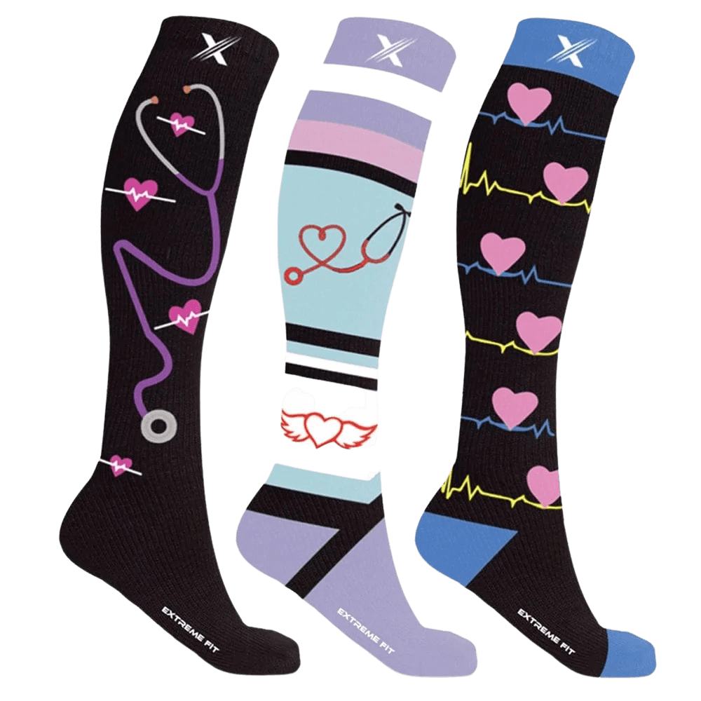 Extreme Fit - LOVE & CARE COMPRESSION SOCKS (3-PAIRS) - KNEE-LENGTH