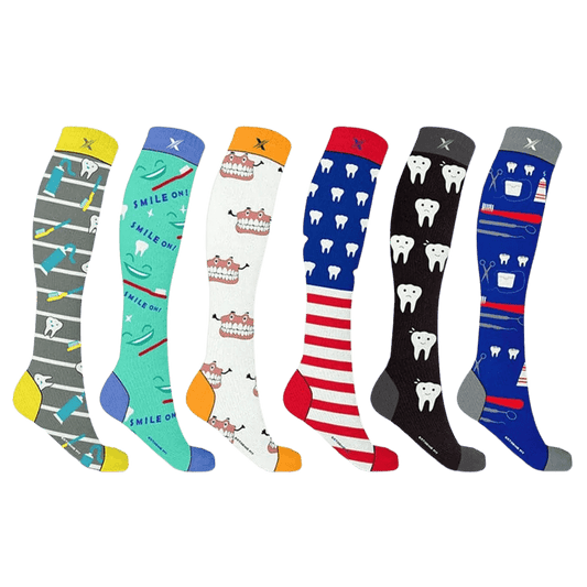 Extreme Fit - DENTIST APPROVED SOCKS (6-PAIRS) - KNEE-LENGTH