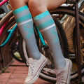 OVARIAN CANCER AWARENESS - NO ONE FIGHTS ALONE COMPRESSION SOCKS (3-PAIRS)
