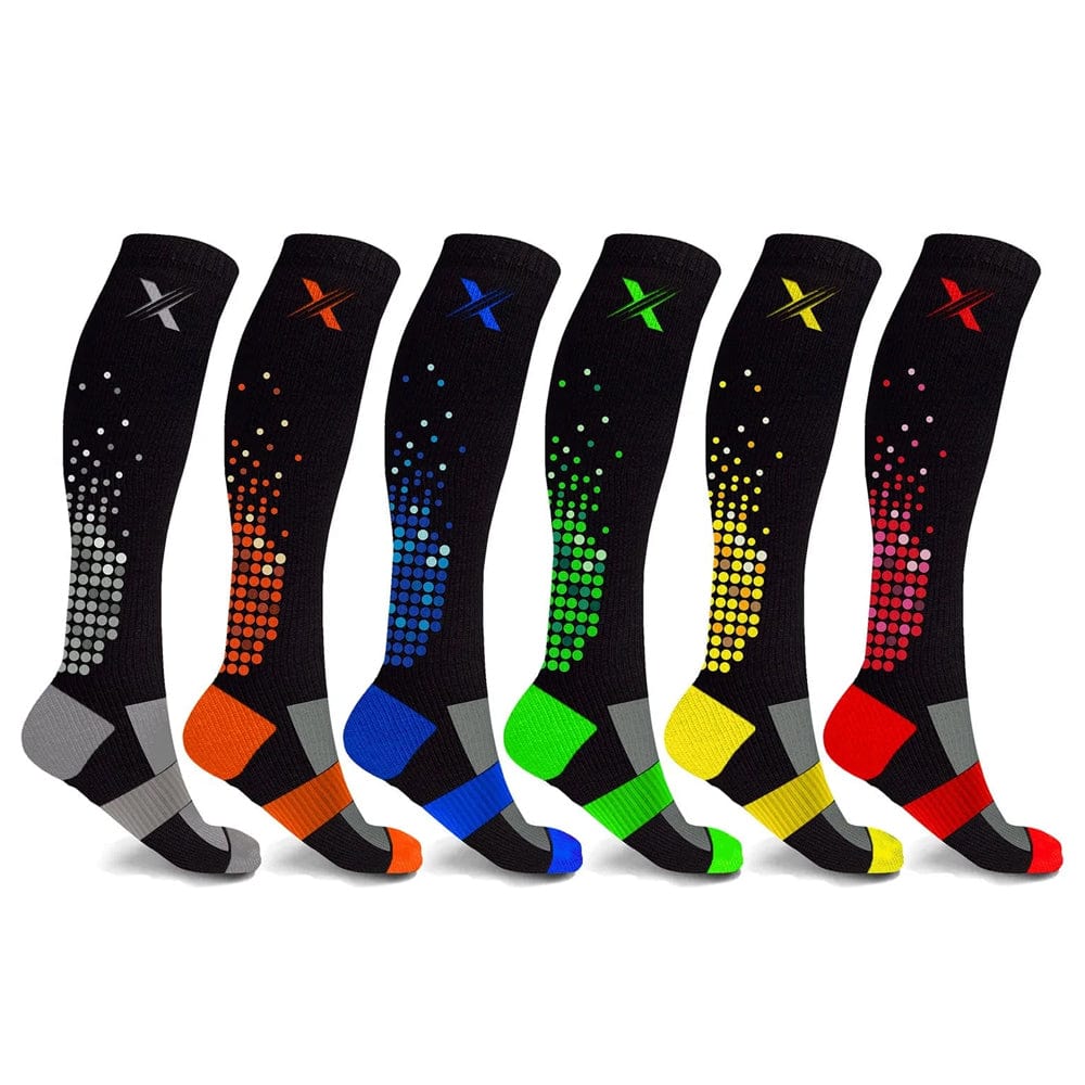 Extreme Fit - HIGH INTENSITY COMPRESSION SOCKS (6-PAIRS) - KNEE-LENGTH