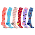 Extreme Fit - WOMEN'S COLLECTION COMPRESSION SOCKS (6-PAIRS) - KNEE-LENGTH