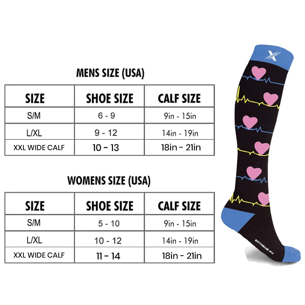 Extreme Fit - LOVE & CARE COMPRESSION SOCKS (3-PAIRS) - KNEE-LENGTH