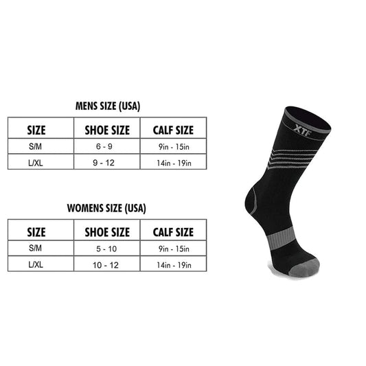 Extreme Fit - ULTRA V-STRIPED CREW-LENGTH COMPRESSION SOCKS (6-PAIRS) - CREW-LENGTH